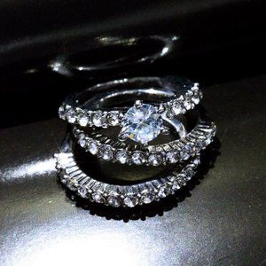 Women White Sapphire Ring
